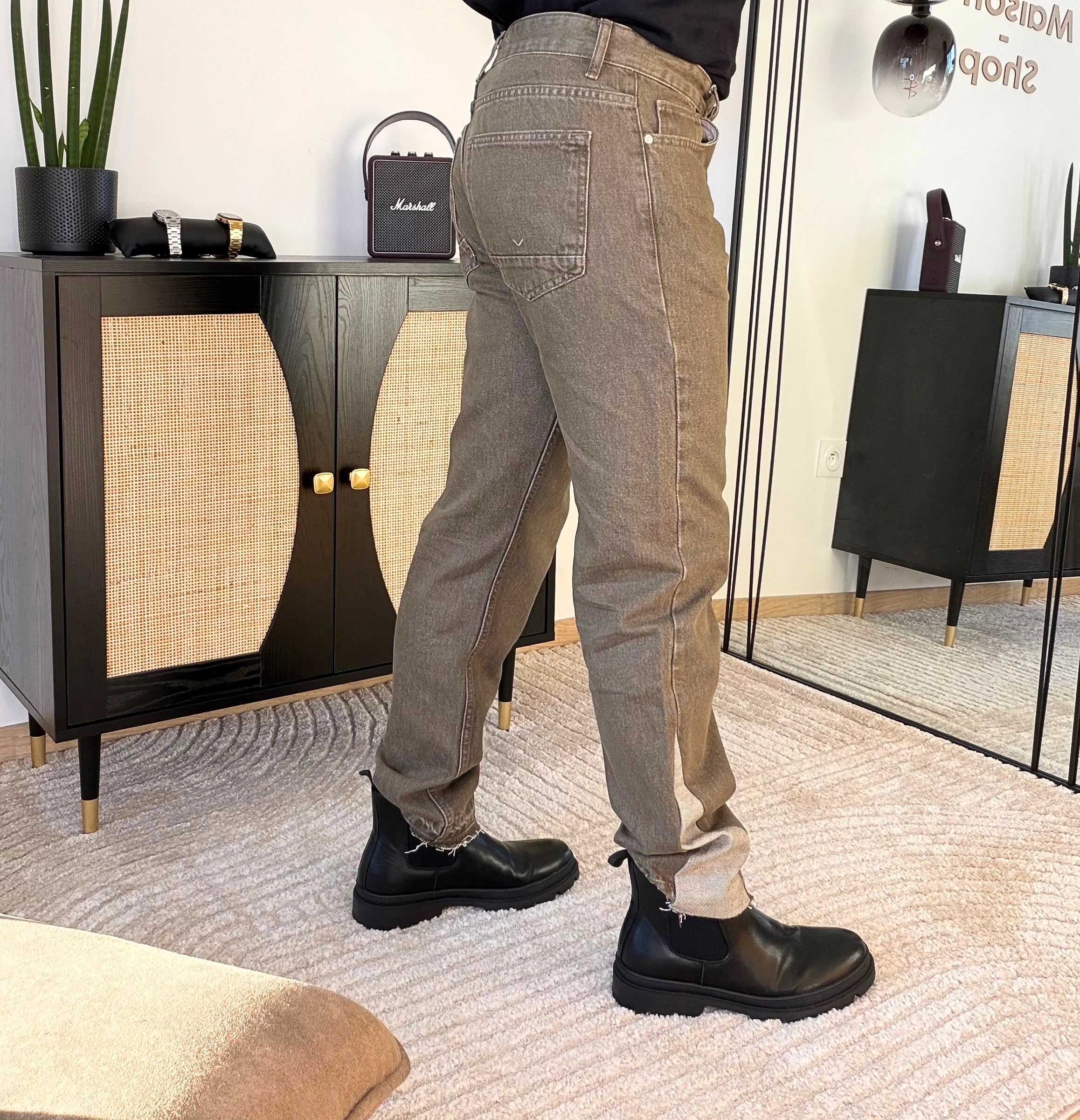 ARVID – Jean marron homme (triangle beige) – Image 3