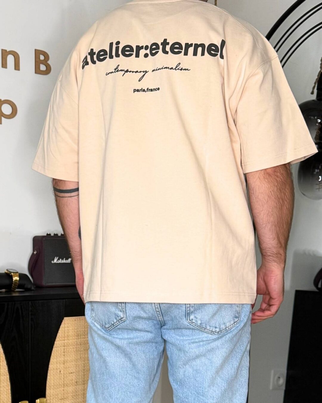 T-shirt beige oversize homme – style moderne & confort au quotidien