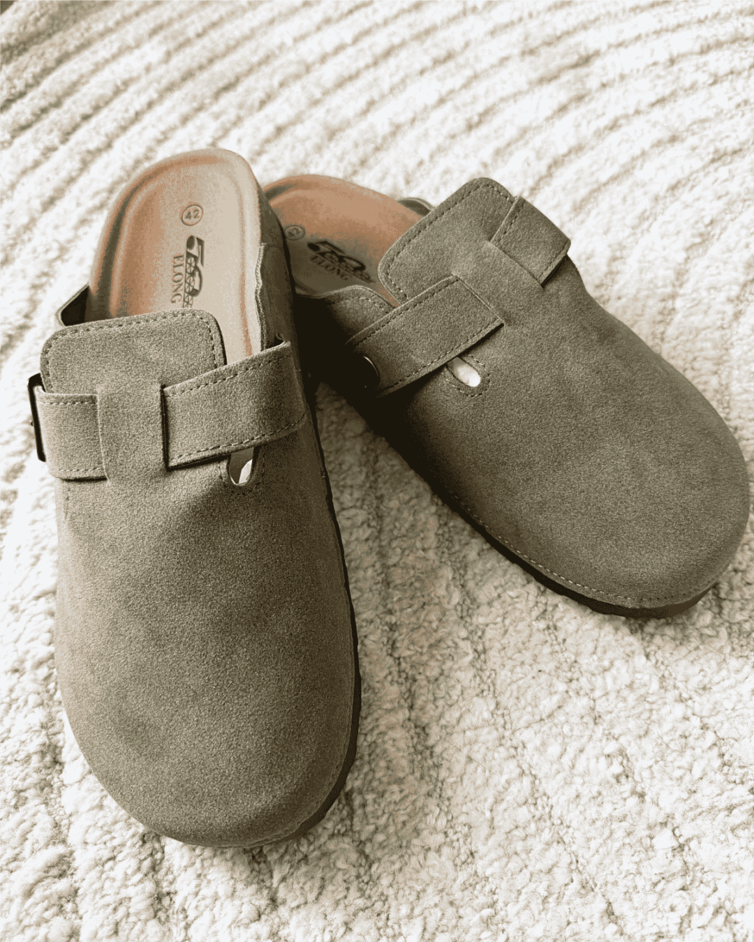 ESKIL – Mules homme kaki à boucle ajustable