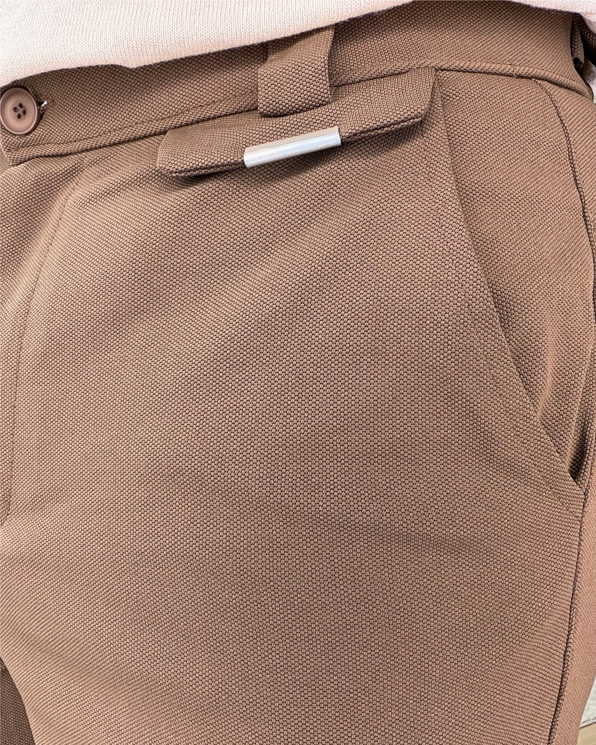 SOREN – Short homme texturé marron taille élastique – Image 4