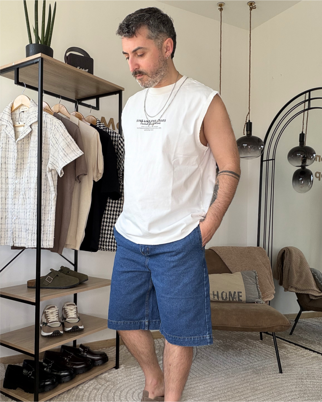 SVEN – T-shirt sans manches homme avec chaîne intégrée