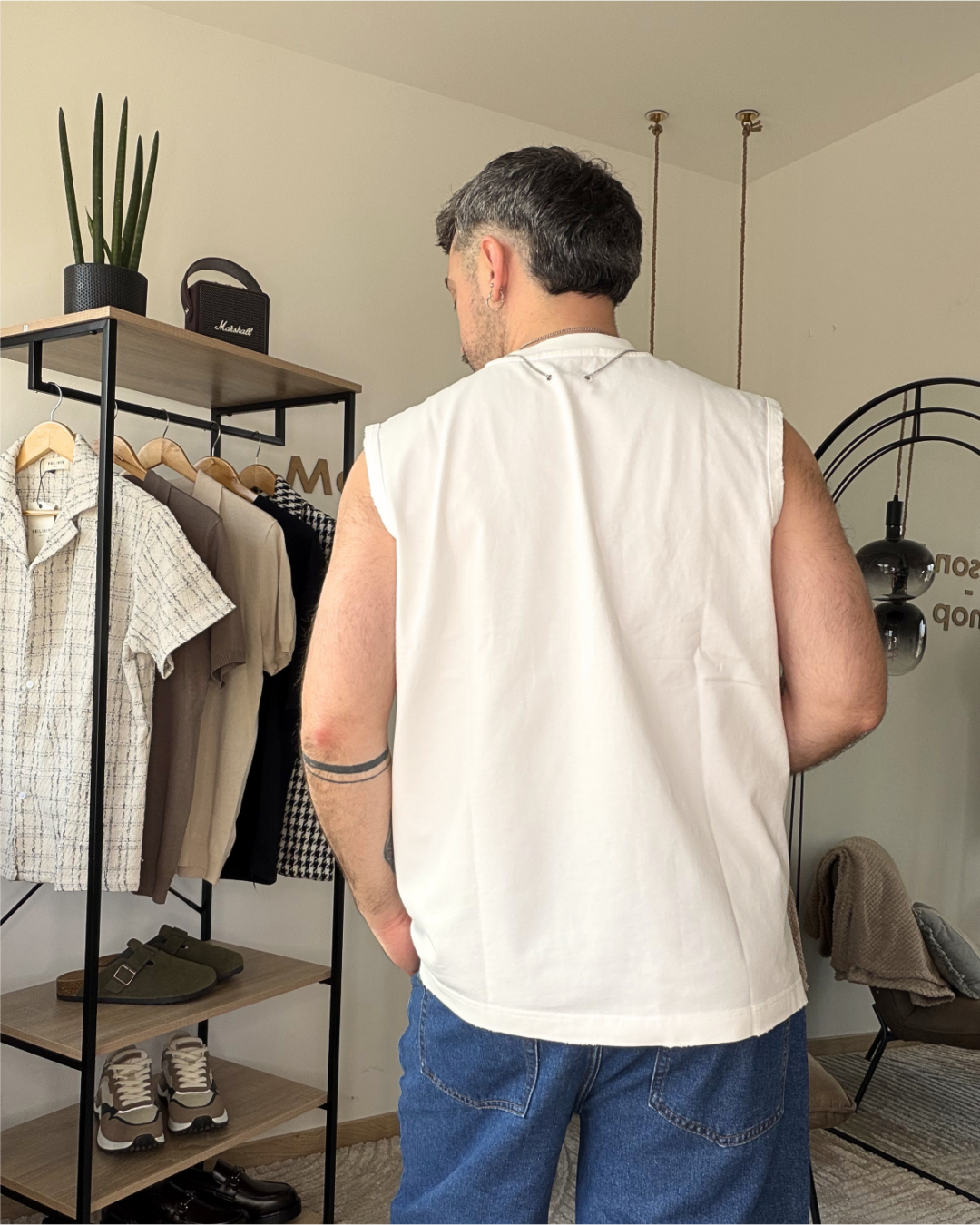 SVEN – T-shirt sans manches homme avec chaîne intégrée